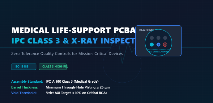 Ultimi blog aziendali su Tecnologia medica: Attuazione degli standard IPC di classe 3 e ispezione a raggi X per PCBA medici mission-critical